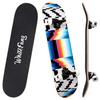 WhiteFang Skateboards for Beginners, Complete Skateboard 31 x 7.88, 7 Layer Canadian Maple Double Kick Concave Standard and Tricks Skateboards for Kids and Beginners (Testing) view 1