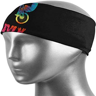 Honge BMX Vintage Sports Headband Head Scarf for Running Yoga Basketball, Gym, Ourtdoor Indoor Activities