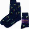 AUSCUFFLINKS Palm Tree Socks For Him | Nature Lover Fun Socks Gift for Her | Happy Gift Socks Quirky Novelty Present for Dad | Socks for Mum (PALM TREE) view 1