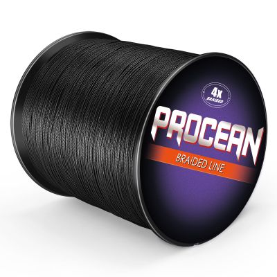 Procean 100% PE 4 & 8 Strands Braided Fishing Line, 6-300 LB Sensitive Braided Lines, Super Performance and Cost-Effective (Black, 80LB(36.3Kg) 0.48mm-328Yds)