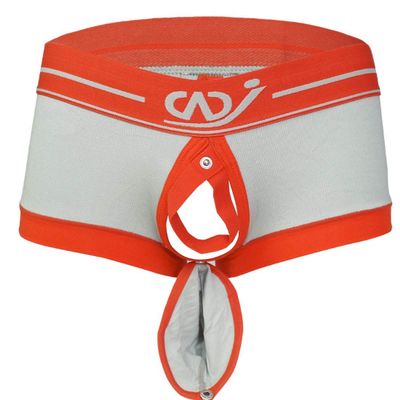 JEEYJOO Men's Sexy Buckled Pouch Boxer Briefs Low Rise Hipster Underwear Sleepwear Gray Small