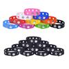 Muka 20 PCS Adult Rubber Charm Wristbands, Multi-Color Silicone Adjustable Bracelets view 2