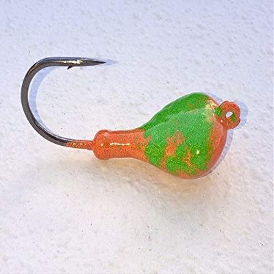 10 SPARKIE Blood Orange w/Green Blackfish Jigs Heads Tautog Tog Jig 1oz #110820