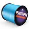 Procean 100% PE 4 & 8 Strands Braided Fishing Line, 6-300 LB Sensitive Braided Lines, Super Performance and Cost-Effective (Blue, 300LB(136Kg) 1.0mm-328Yds(8Strands)) view 1