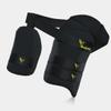 Woodpecker Thigh Guard for Cricket (Black and Orange with 3 Straps) view 2