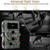 Folgtek 3-Pack Trail Camera 64MP 1296P with No-Glowing Night Vision & Motion Detection 120 Wide Angle, 0.1s Trigger Time, IP66 Waterproof Game Camera for Outdoor Hunting view 3