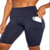 Bally Total Fitness Women's Fiona Pocket Tummy Control 11" Bermuda Short, Midnight Blue, Small view 4