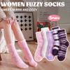 Anlisim Fuzzy Socks for Women, Soft Comfy Cozy Fluffy Thick Winter Warm Fleece Slipper Socks (5-9, Mixed Color Purple) view 2