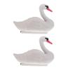 Backbayia 2 Pieces Lifelike Swan Hunting Decoy Floating Swan Garden Pond Decoration view 1