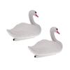 Backbayia 2 Pieces Lifelike Swan Hunting Decoy Floating Swan Garden Pond Decoration view 3