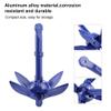 Aramox Foldable Aluminum Alloy Grapnel for Yacht Kayak Canoe Marine Docking Hardware Compact Folding Boat Coating Easy Install Direct Replacement view 4