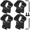 1'' Dovetail Scope Rings, LONSEL 2Pcs High Profile & 2Pcs Medium Profile 1 Inch Scope Mount Rings for 11mm Dovetail Rails - Pack of 4 view 1
