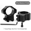 1'' Dovetail Scope Rings, LONSEL 2Pcs High Profile & 2Pcs Medium Profile 1 Inch Scope Mount Rings for 11mm Dovetail Rails - Pack of 4 view 2