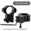 1'' Dovetail Scope Rings, LONSEL 2Pcs High Profile & 2Pcs Medium Profile 1 Inch Scope Mount Rings for 11mm Dovetail Rails - Pack of 4 view 3