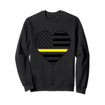 911 Police Dispatcher Love Thin Yellow Line Women's Gift Sweatshirt