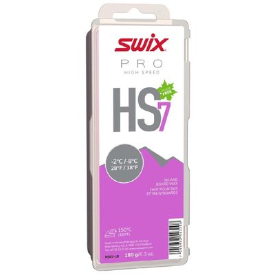 Swix HS7 Purple High Speed Ski & Snowboard Wax for Warm Temperatures - 180g