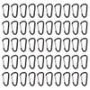 100pcs D Shape Aluminum Carabiner Spring Clip Hook Keychain Small Carabeaner Buckle Pack Caribeaner Hook for Camping Hiking Backpack, Black view 1