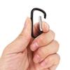 100pcs D Shape Aluminum Carabiner Spring Clip Hook Keychain Small Carabeaner Buckle Pack Caribeaner Hook for Camping Hiking Backpack, Black view 3