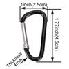100pcs D Shape Aluminum Carabiner Spring Clip Hook Keychain Small Carabeaner Buckle Pack Caribeaner Hook for Camping Hiking Backpack, Black view 4