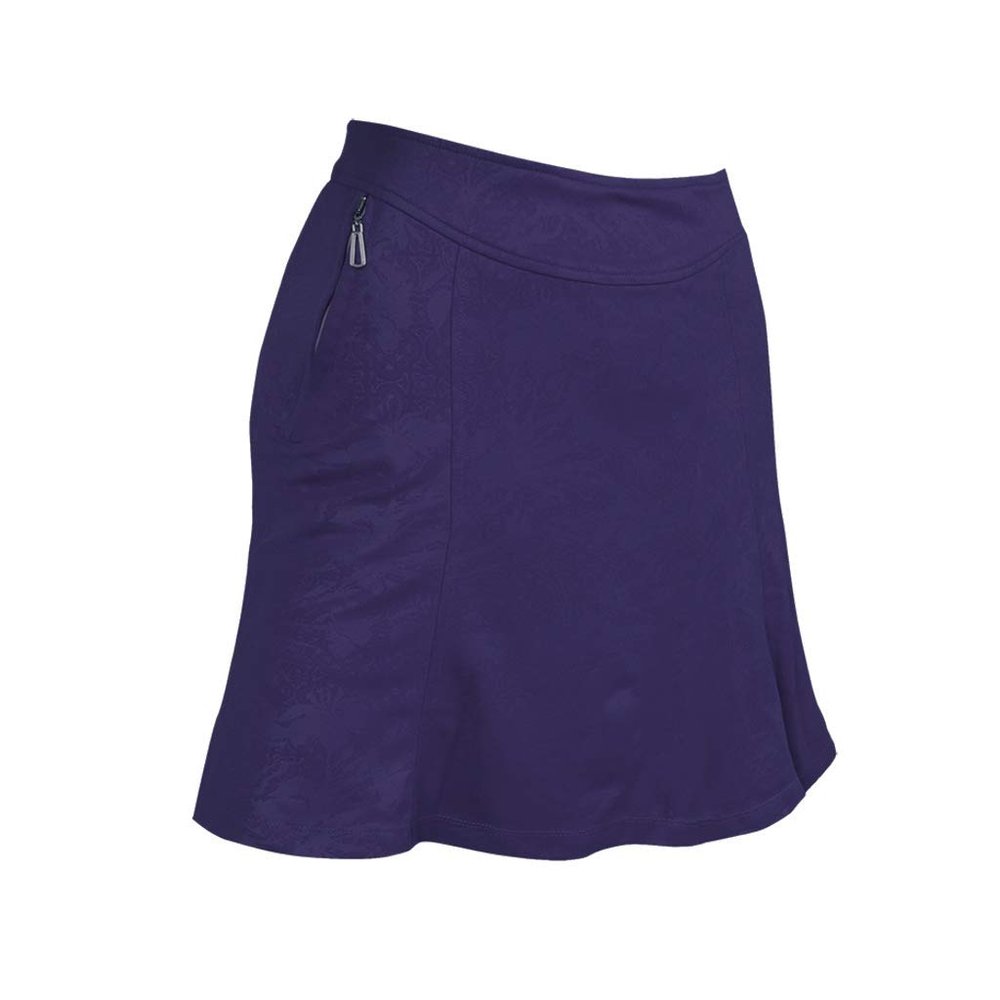 Monterey Club Women's Vintage Fairy Emboss Knit Skort #2949 (Navy, Small)