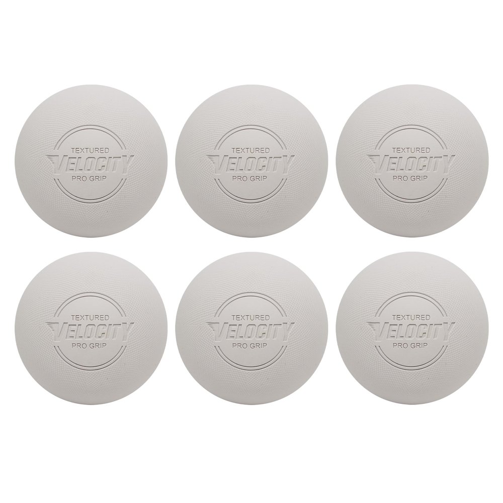 Velocity Pro Grip Lacrosse Balls - 6, 12, 18, 60 and 120 Packs - Certified for Youth, Club, High School, CLA, and College Game Play - White