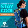 ExtremeMIST Detachable Hydration Waist Pack - Water Bottle Holder Fanny Pack | Belt with 2 Bottle Holders| Zipper Storage Pockets| Perfect for Climbing, Running, Cycling, Jogging, Hiking (Blue, Large) view 2