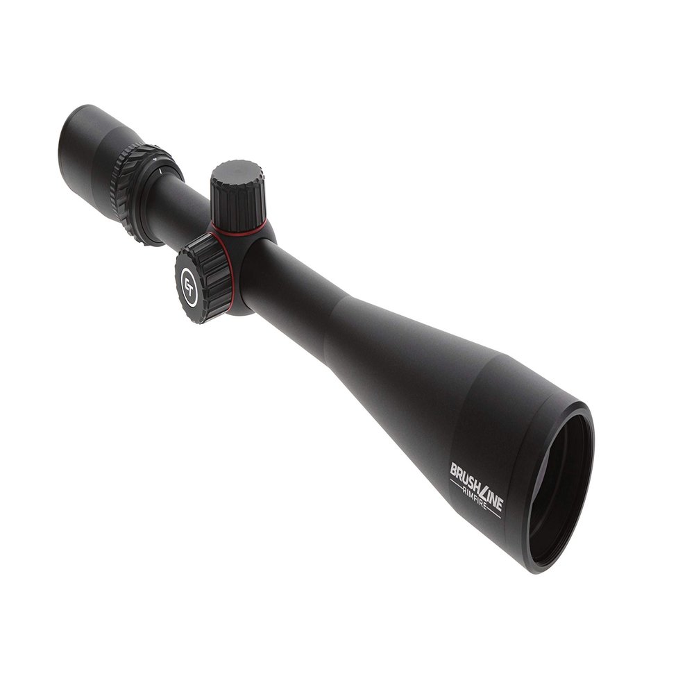 Crimson Trace Brushline 4-12x40mm Riflescope with SFP, BDC Rimfire Reticle, Lightweight Solid Construction, Scope Caps and Lens Cloth for Hunting, Shooting and Outdoor