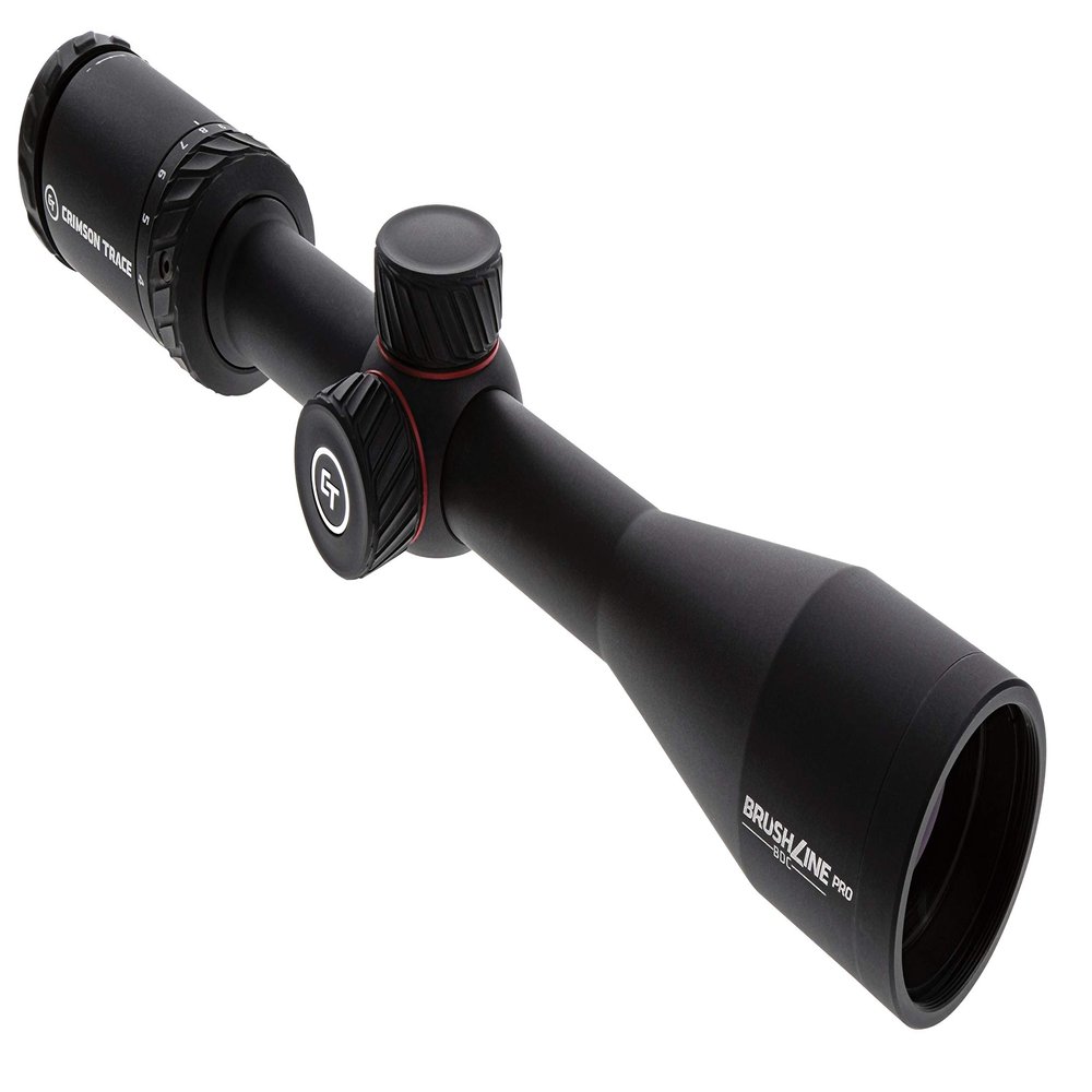 Crimson Trace Brushline Pro 3-12x42mm Riflescope with SFP, BDC Pro Reticle, Lightweight Solid Construction, Scope Caps and Lens Cloth for Hunting, Shooting and Outdoor, Black
