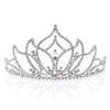 Silver Elvira Rhinestone Tiara- 3 1/4 Inch view 1