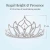 Silver Elvira Rhinestone Tiara- 3 1/4 Inch view 3