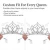 Silver Elvira Rhinestone Tiara- 3 1/4 Inch view 4
