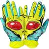 Battle Sports Yellow Alien Cloaked Wide Receiver Football Gloves, Ultra-Tack Sticky & Grip Gloves, No Slip - Youth X-Large view 1