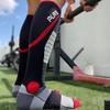 Pure Athlete Lifting Socks- Weightlifting Shin Guards, Deadlift Protector Compression Sock for Cross Training & Weightlift (Black/Red, Medium) view 2