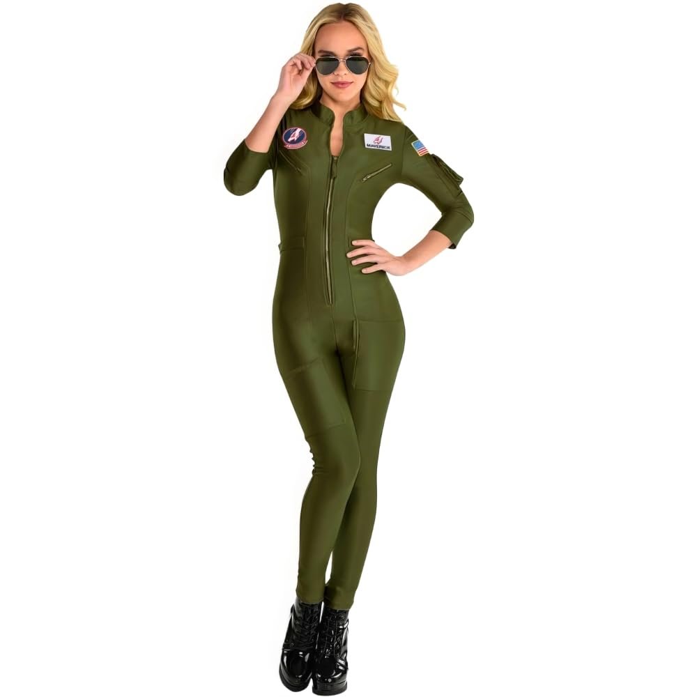 Amscan Ultra-Sleek Army Green Top Gun Maverick Flight (Small 2-4) - 1 Pc