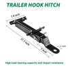 10L0L Universal Safety Golf Cart Rear Grab Bar and Trailer Hook with Receiver Fit for The Back Seat of Club Car EZGO and Other view 4