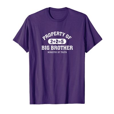 1984 Dystopian Truth Ministry 2+2=5 Property of Big Brother T-Shirt