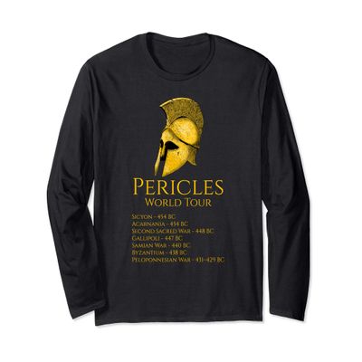 Ancient Greek History Pericles World Tour Classical Athens Long Sleeve T-Shirt