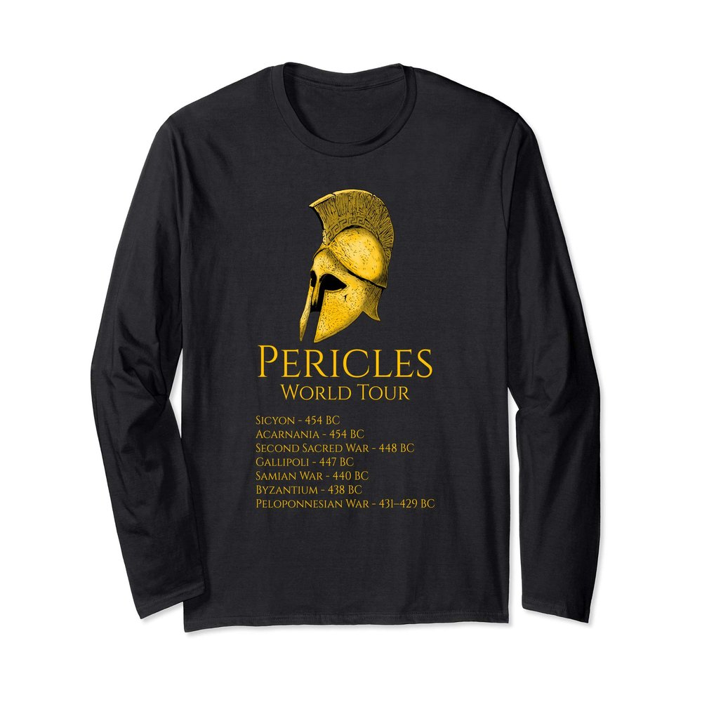 Ancient Greek History Pericles World Tour Classical Athens Long Sleeve T-Shirt