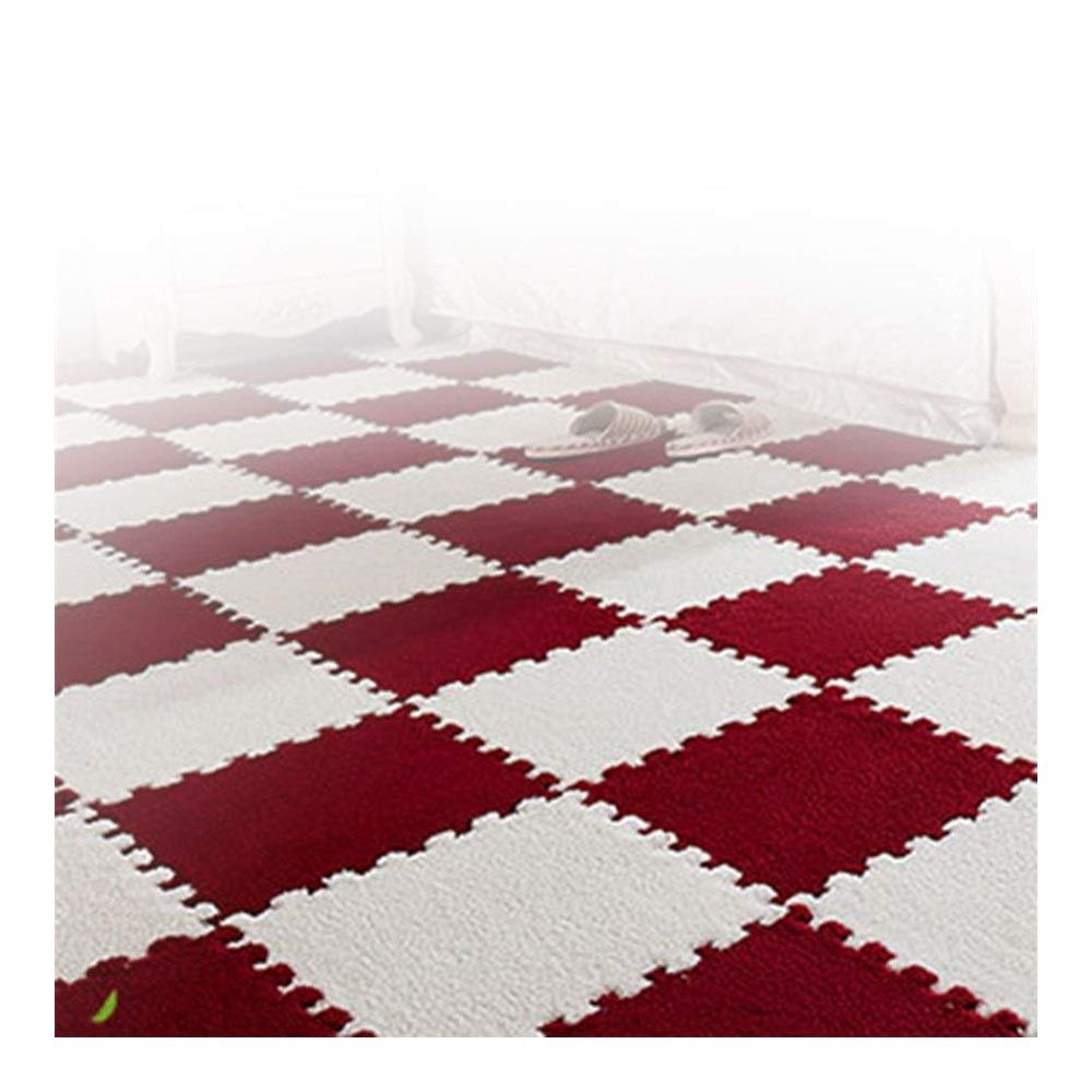 ALGFree Soft Foam Play Mats, Suede Interlocking Tiles Non-Slip Splice Protective Flooring Mats Childrens Room Crawling Mat 30x30x1cmFree Splicing (Color : A, Size : 48pcs)