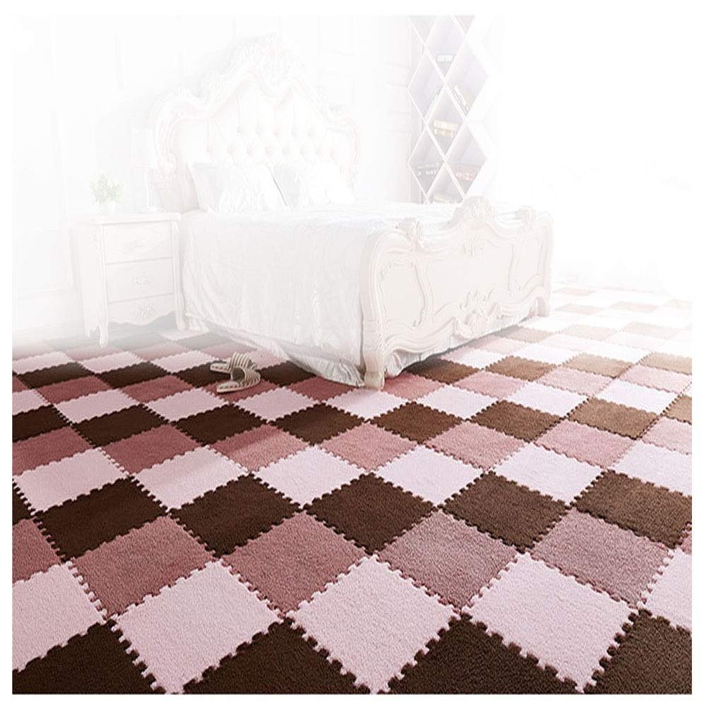 ALGFree Soft Foam Play Mats, Suede Interlocking Tiles Non-Slip Splice Protective Flooring Mats Childrens Room Crawling Mat 30x30x1cmFree Splicing (Color : E, Size : 26pcs)