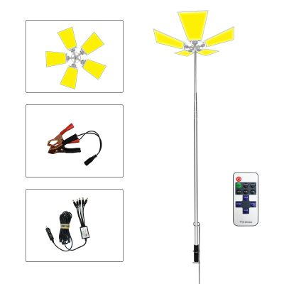 CONPEX 25000lm Led Camping Lights, CampingTelescoping Cord Led, Portable Waterproof Camp Light for Fishing/Backyard BBQ/Construction Mechanics/Jobsite(110W 12V)