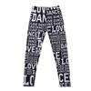 QinCiao Kids Teens Girls Slim Fit Stretchy Athletic Dance Pants Gymnastics Running Sports Leggings Activewear Black&White 12 view 3
