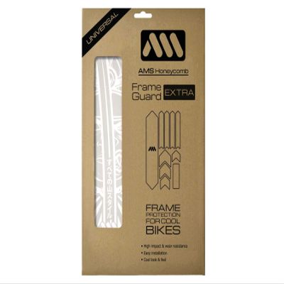 All Mountain Style Bike Frame Protector Extra - Universal Fit, 10-Piece Set for Down Tube, Chainstay, Cable Wear, High-Impact Honeycomb PVC