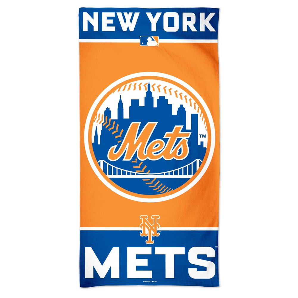MLB New York Mets MLB New York Mets Fiber Beach Towel 9lb 30" x 60", Multi Color, na