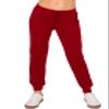 ALWAYS Womens Ribbed Jogger Sweatpants - Rib Knit Pants with Pockets Red M view 2