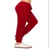 ALWAYS Womens Ribbed Jogger Sweatpants - Rib Knit Pants with Pockets Red M view 3