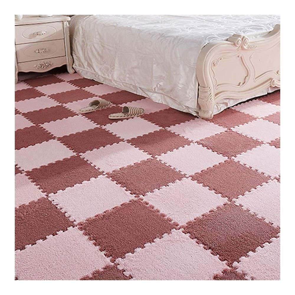 ALGFree Soft Foam Play Mats, Suede Interlocking Tiles Non-Slip Splice Protective Flooring Mats Childrens Room Crawling Mat 30x30x1cmFree Splicing (Color : B, Size : 10pcs)