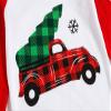 Family Feeling Little Girls Boys Long Sleeve Pickup Truck Christmas Tree Plaid Pajamas Sets 100% Cotton Pyjamas Toddler Kids Pjs Size 3T view 3
