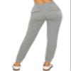 ALWAYS Womens Ribbed Jogger Sweatpants - Premium Soft Winter Warm Stretch Rib Knit Pants with Pockets Grey L view 4
