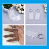 10PCS Clear Acrylic Rectangle Blank Photo Image Picture Frame Framework Personalized Split Keychain Key Buckle Ring Wallet Friendly Picture Frame Key Ring (1.3 x 2) view 4